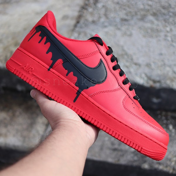 custom nike air force 1 red