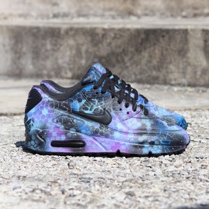 Custom Nike Air Max 90 Funky Galaxy Colors Graffiti Airbrush -  UK