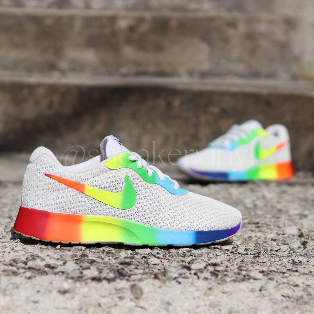 Rainbow Nike Shoes - Etsy