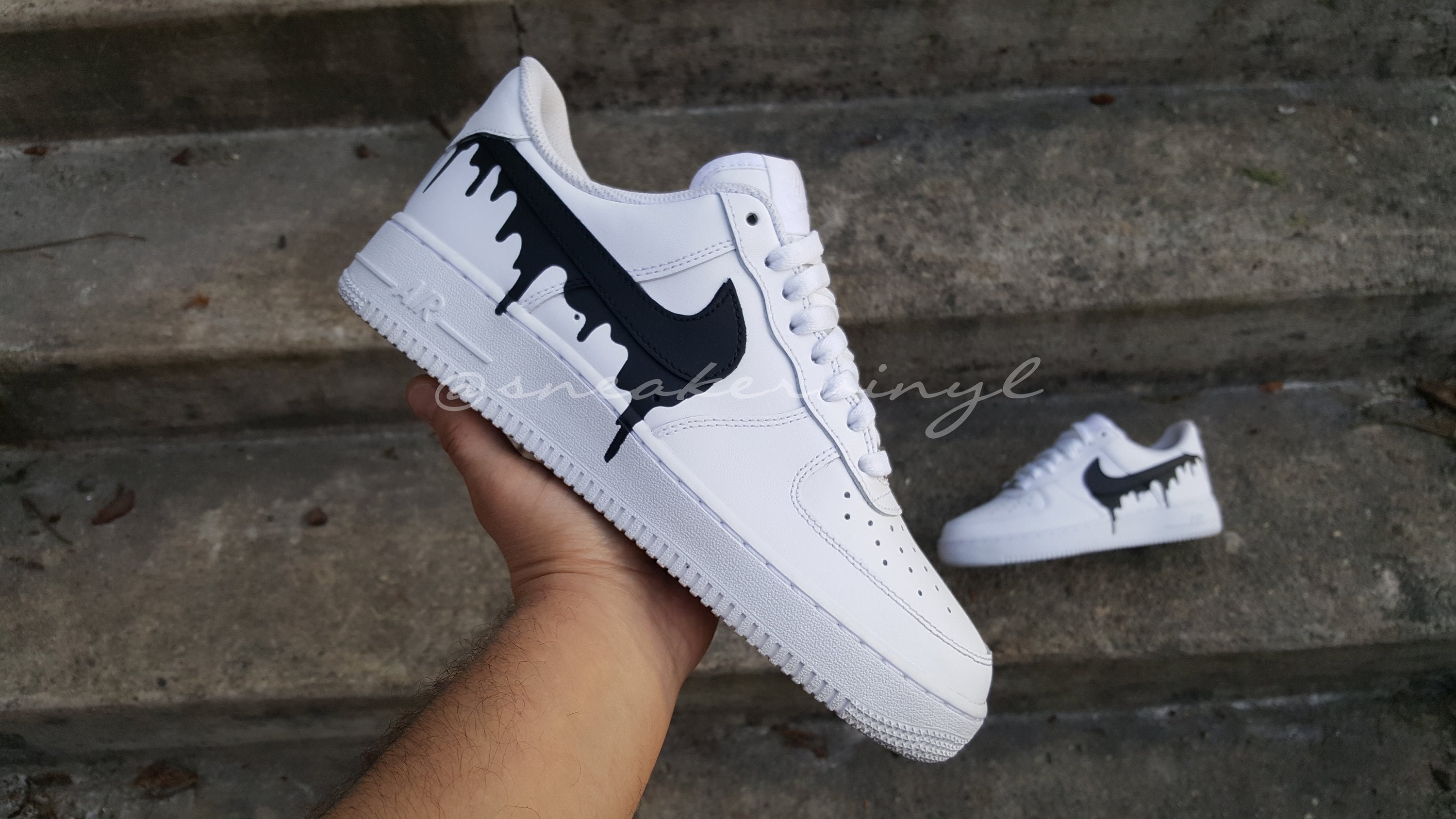 nike air force half black and white