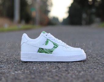 Bandana Nike Air Force 1 Low Green Apple con estampado de cachemira, personalizada, nueva versión