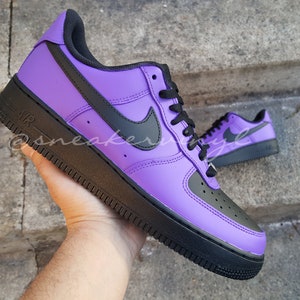 Nike Air Force 1 Low Black N Purple Custom NWT
