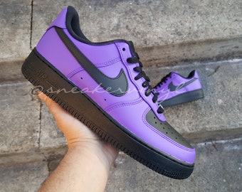 Nike Air Force 1 Low Black N Purple Custom NWT