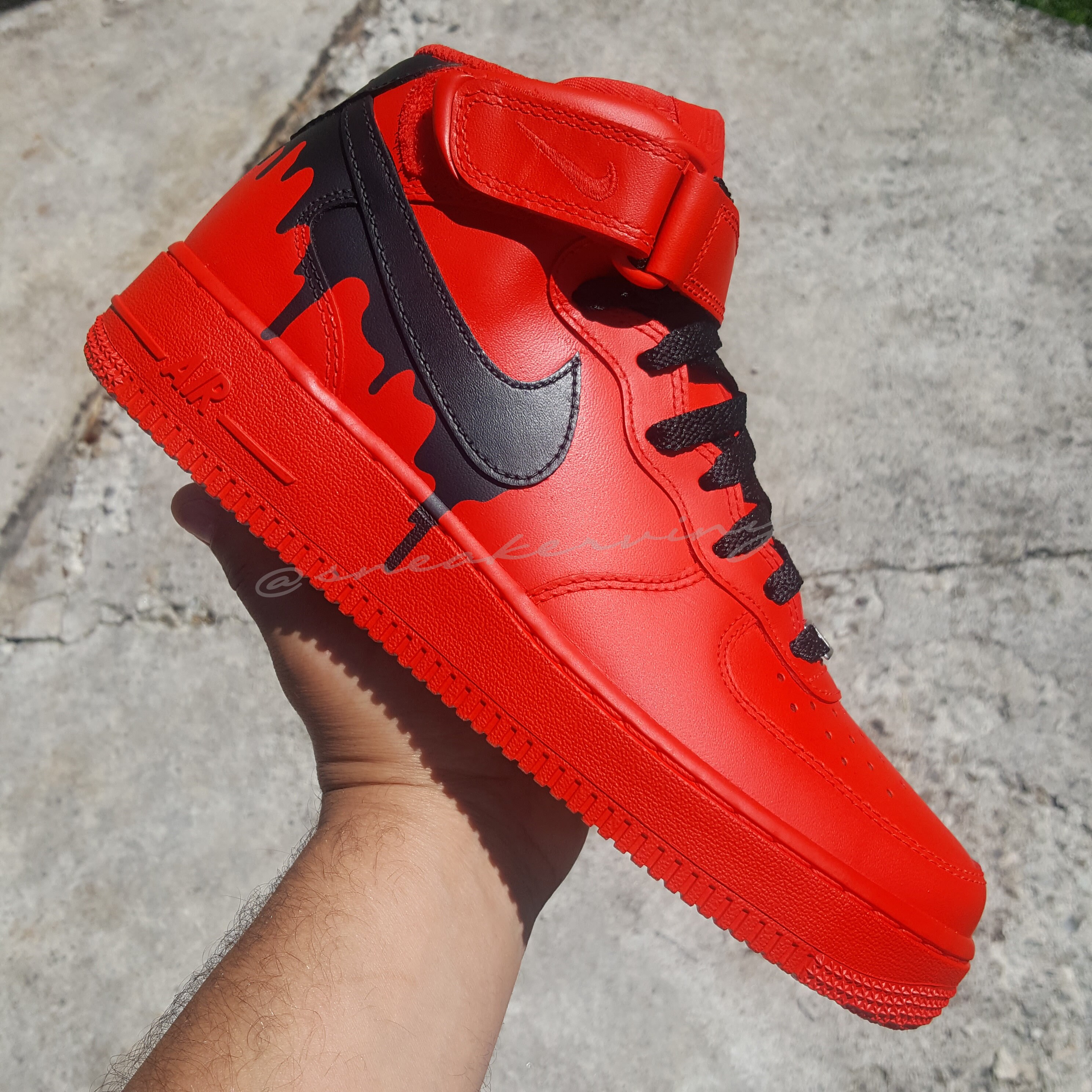 Nike Air Force 1 Mid '07 lv8 University Red/White-Black-Tour Yellow -  804609-605