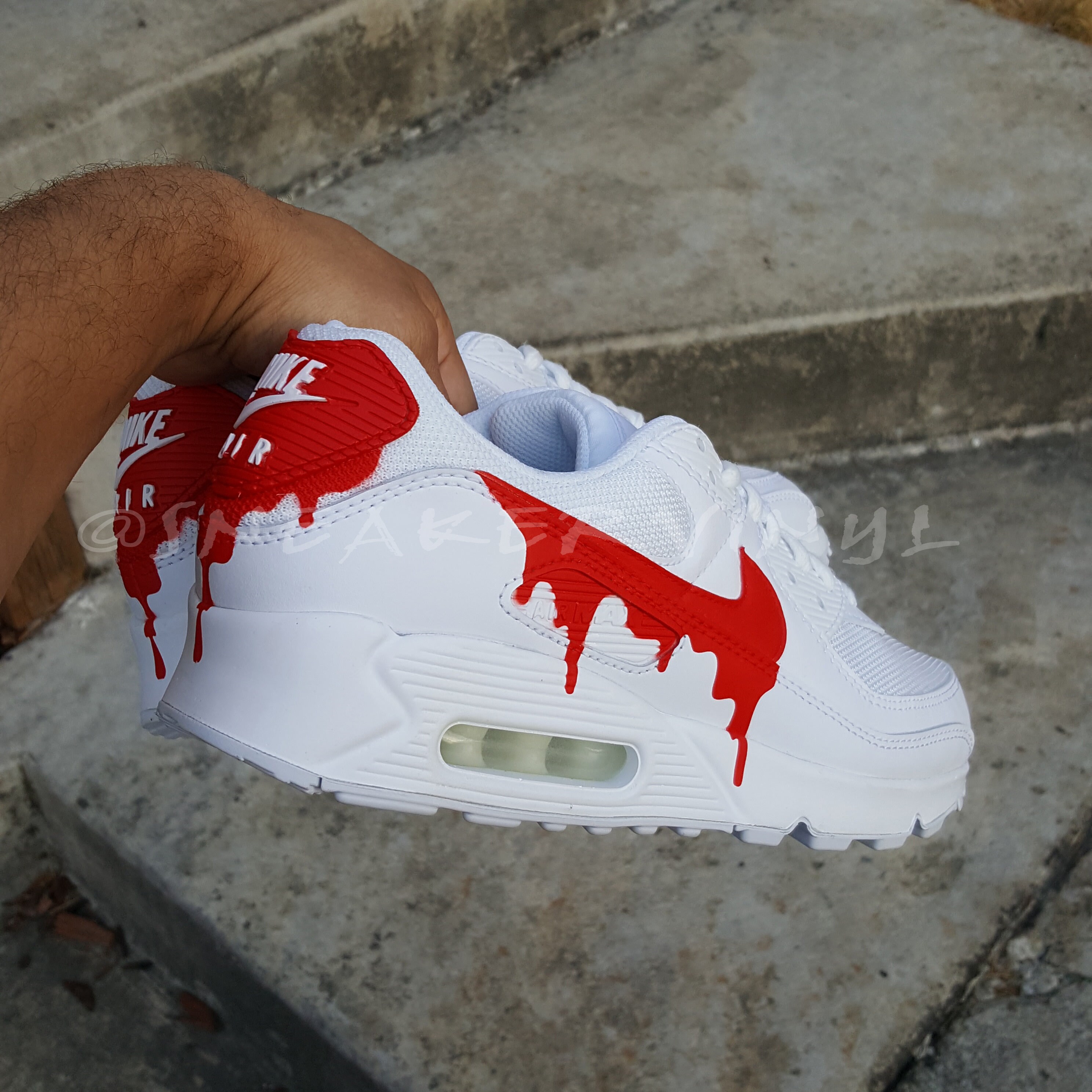 Custom Nike Air Max 90 Dripped Shoes Personalized Shoes 