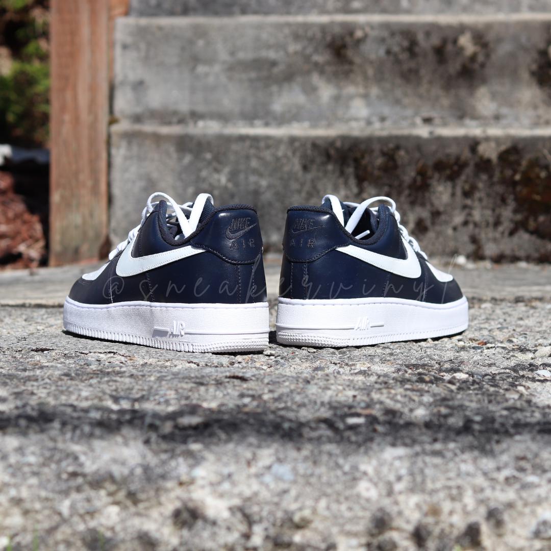 Custom Nike Air Force 1 Low Navy Blue and White Custom NWT  display picture 1