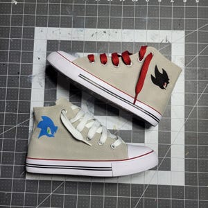 Sonic the Hedgehog Canvas Sneaker Custom size 3 youth