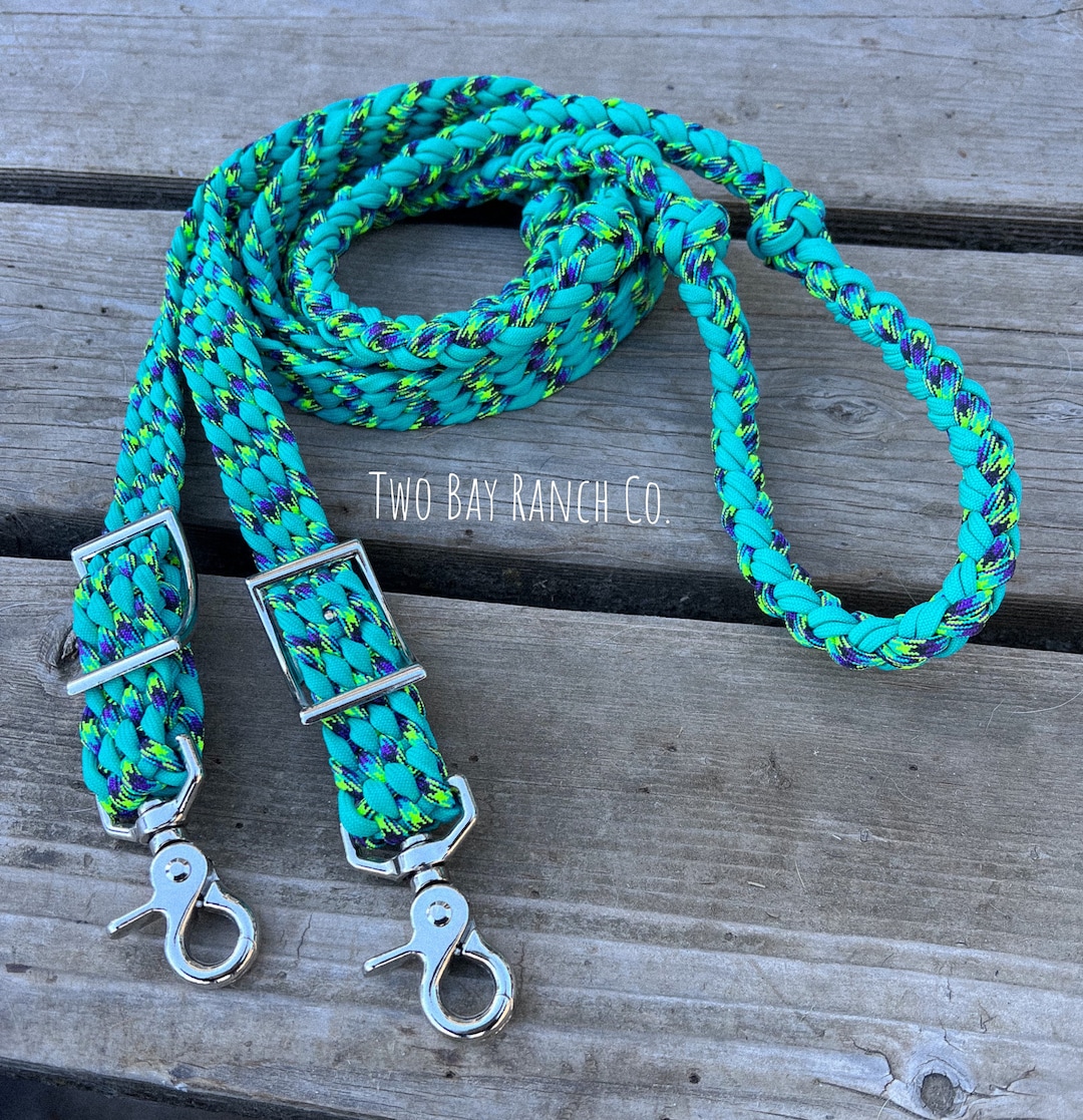 Barrel Racing Reins, Loop Reins, 8ft Loop Reins, Paracord Reins