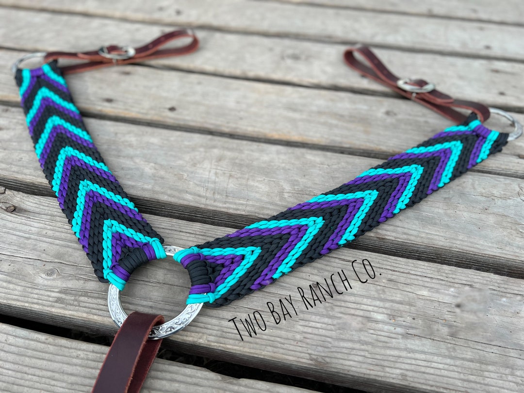 Paracord Breast Collar Western Breast Collar Paracord Tack Etsy