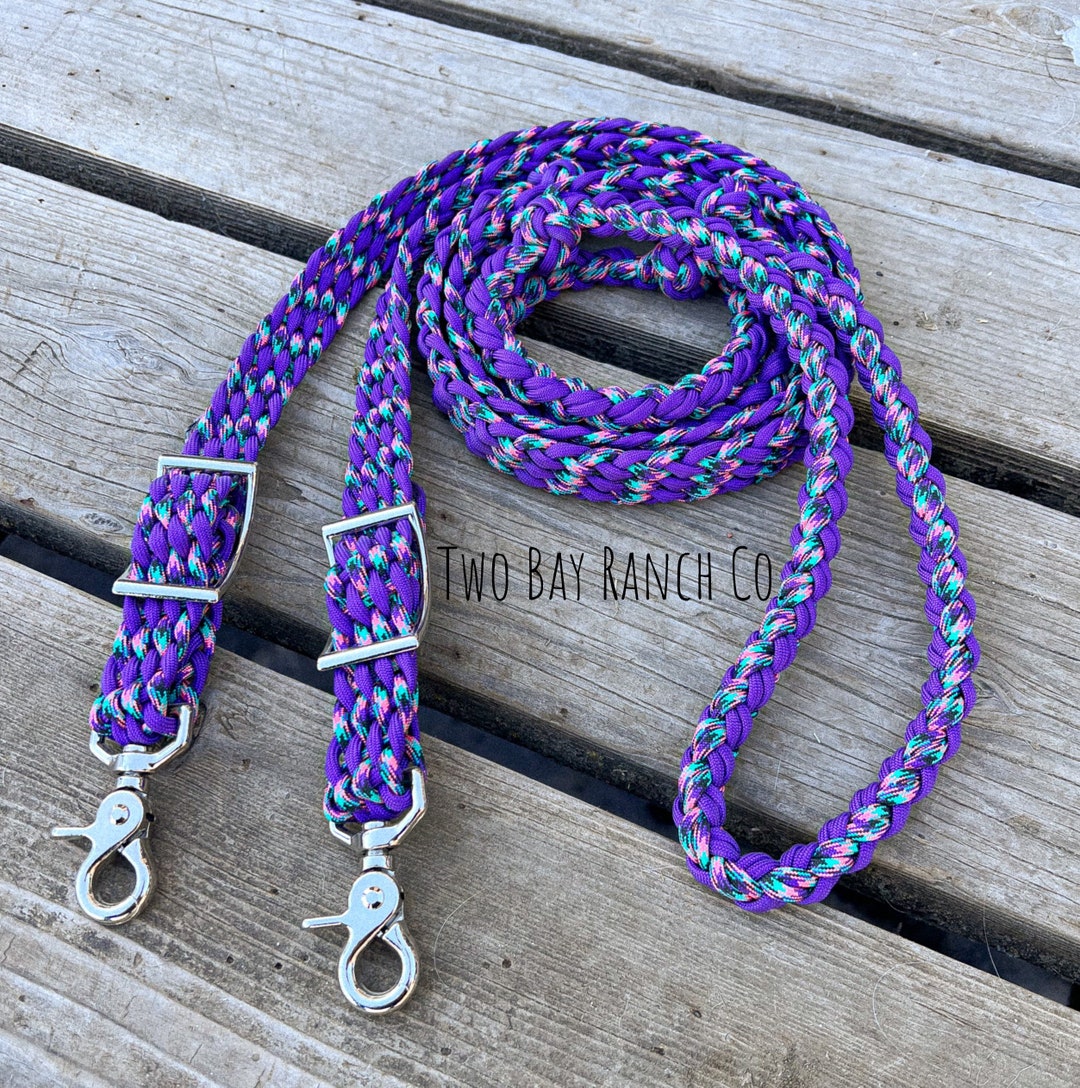Barrel Racing Reins,8ft Loop Reins, Loop Reins, Paracord Reins, Horse