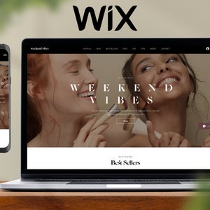 Cosmetics Store Wix Website Template - E-commerce - Online Store - Shop Web Template