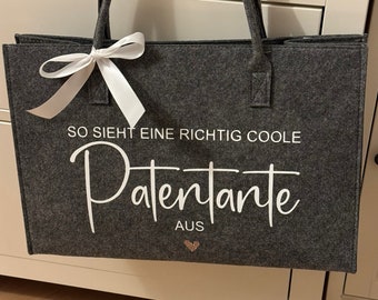 Tasche | Filztasche XL  | Tasche Tante | Tasche Patentante | Geschenk für Tante | Filztasche personalisiert |