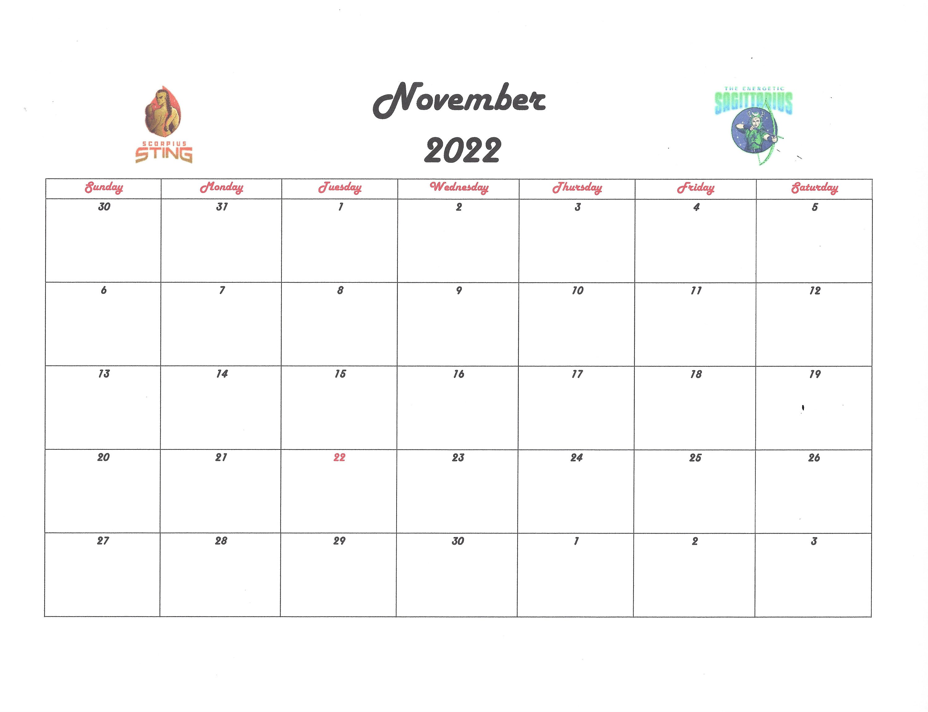 Printable Monthly Zodiac Calendars | Etsy