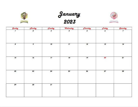 Printable Monthly Zodiac Calendars - Etsy Canada