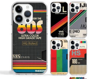 Retro VHS tape Art case cover case for iPhone 17 Air 16e 16 for Samsung S25 S24 Ultra A16 case for Pixel 10 Pro