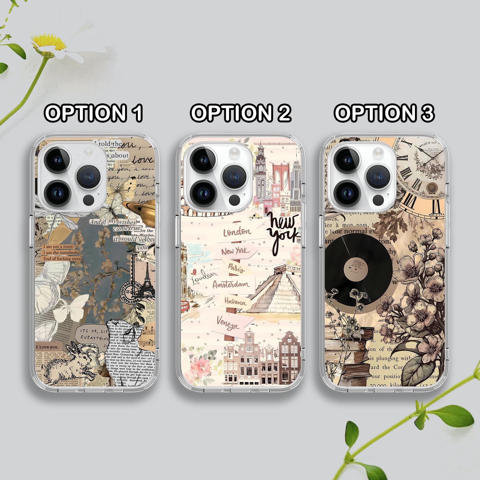 Phone Case Epaper Newspaper Collage Art Painting Case Cover Case for iPhone 17 Air 16e 16 ...