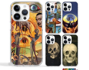 Salvador Dali Collage Art Painting case cover case for iPhone 17 Air 16e 16 for Samsung S25 S24 Ultra A16 case for Pixel 10 Pro