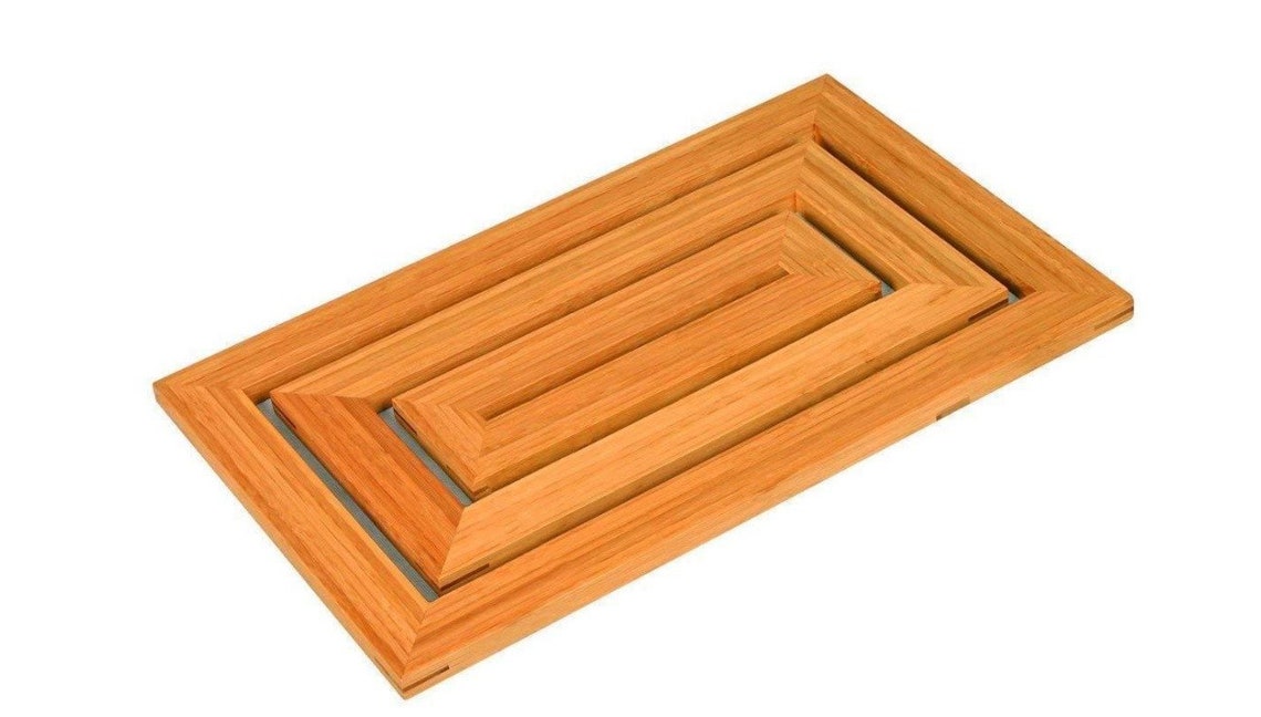 Luxury Wooden Duck Board Natural Wood Rectangular Patterned Etsy UK