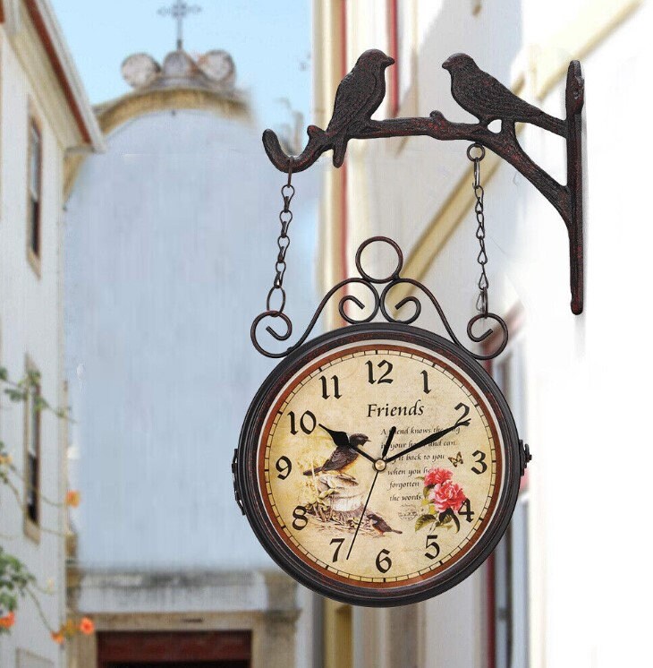 Outdoor Garden Paddington Station Wall Clock Metal Double Etsy UK