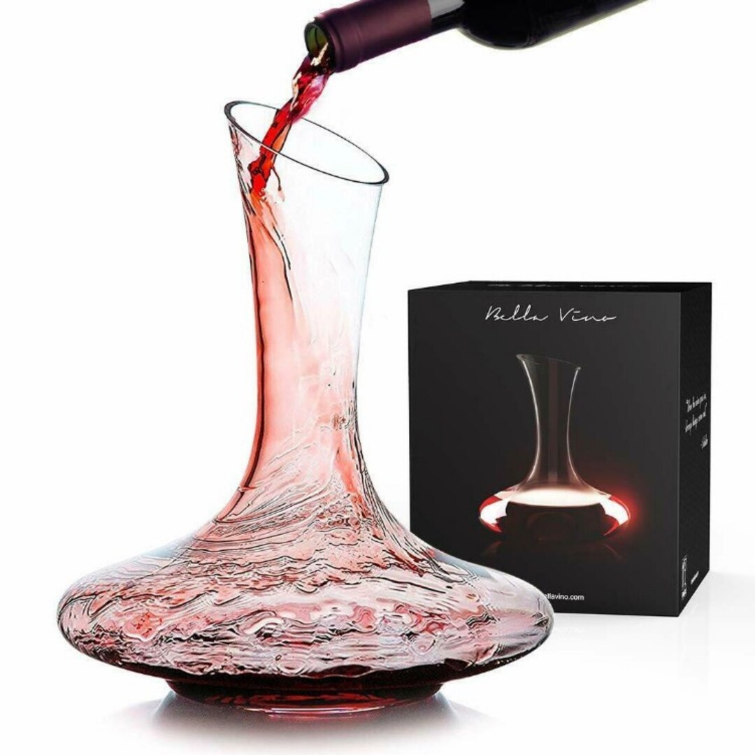 Wine Decanter and Aerator With a Wide Base for Vivid Aerating Etsy UK