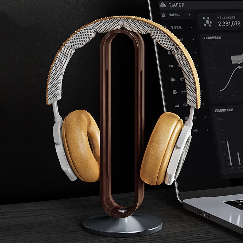 Headphone Stand Headphone Display Stand Metal and Wood Etsy UK