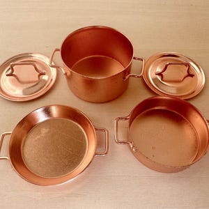 Miniature Copper Cookware Set