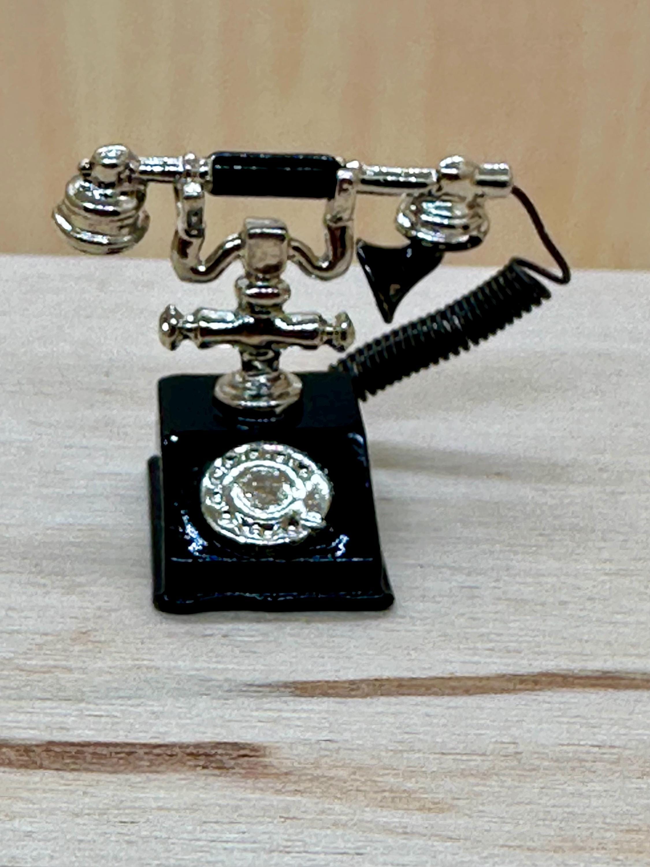 Miniature Vintage Style Dial Telephone