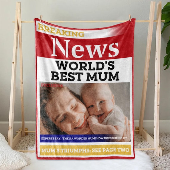 AISENIN Personalized Mothers Day Birthday Gifts For Mom Grandma Custom Photo Blanket Customized Picture Collage Text Blanket Mom Gifts From Daughter