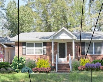 Full sun front garden digital design