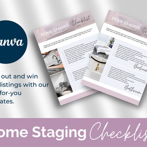 Real Estate Staging Checklist | Real Estate Marketing | Instant Download | Real Estate Template | Realtor Tools | Canva Template