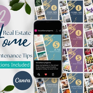 12 Real Estate Agent Home Maintenance Posts | Real Estate Marketing Maintenance Tips | Real Estate Facebook Posts | Realtor Instagram