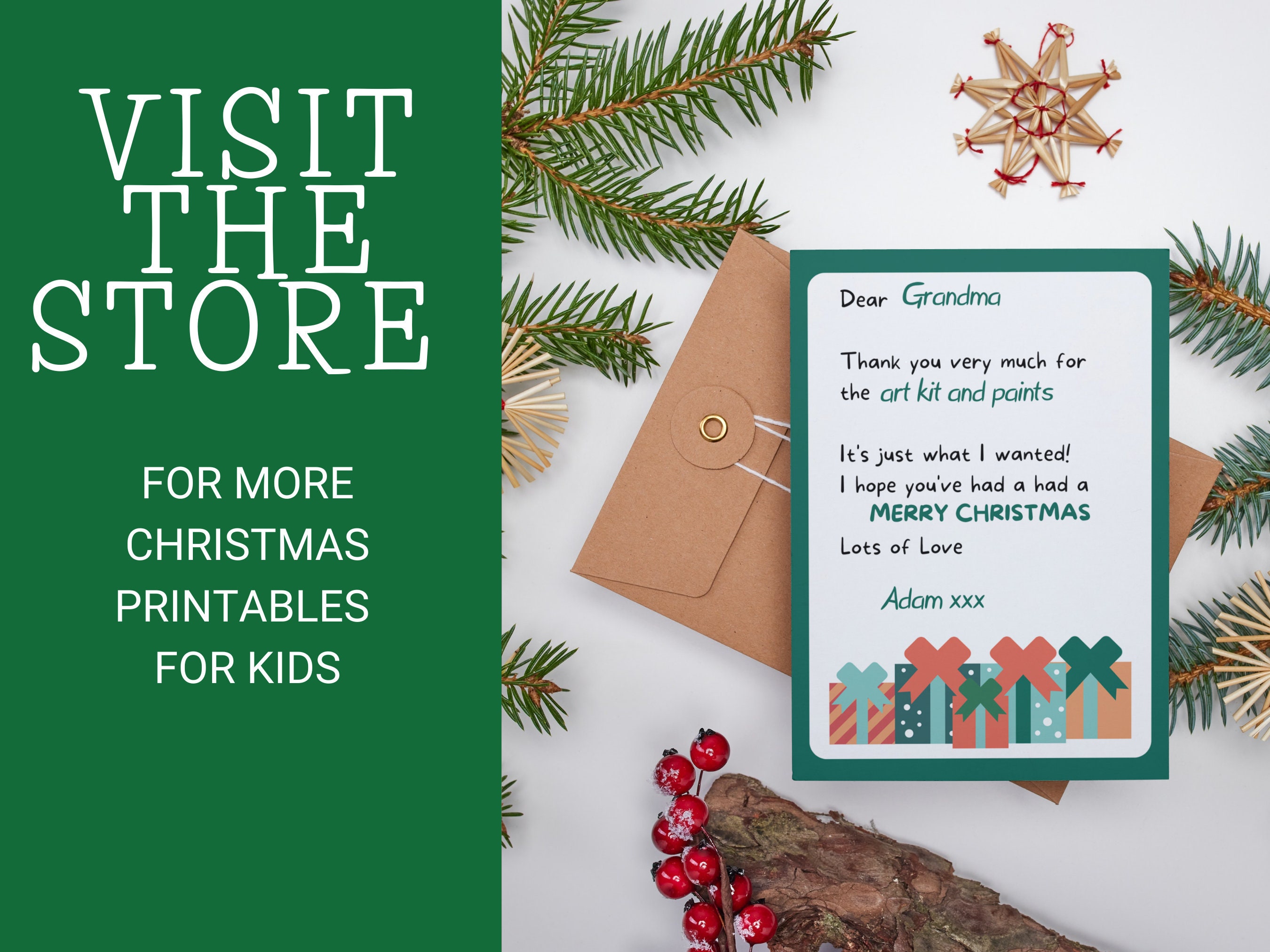 Printable Thank You Notes Christmas Thank You Notes Fill in - Etsy
