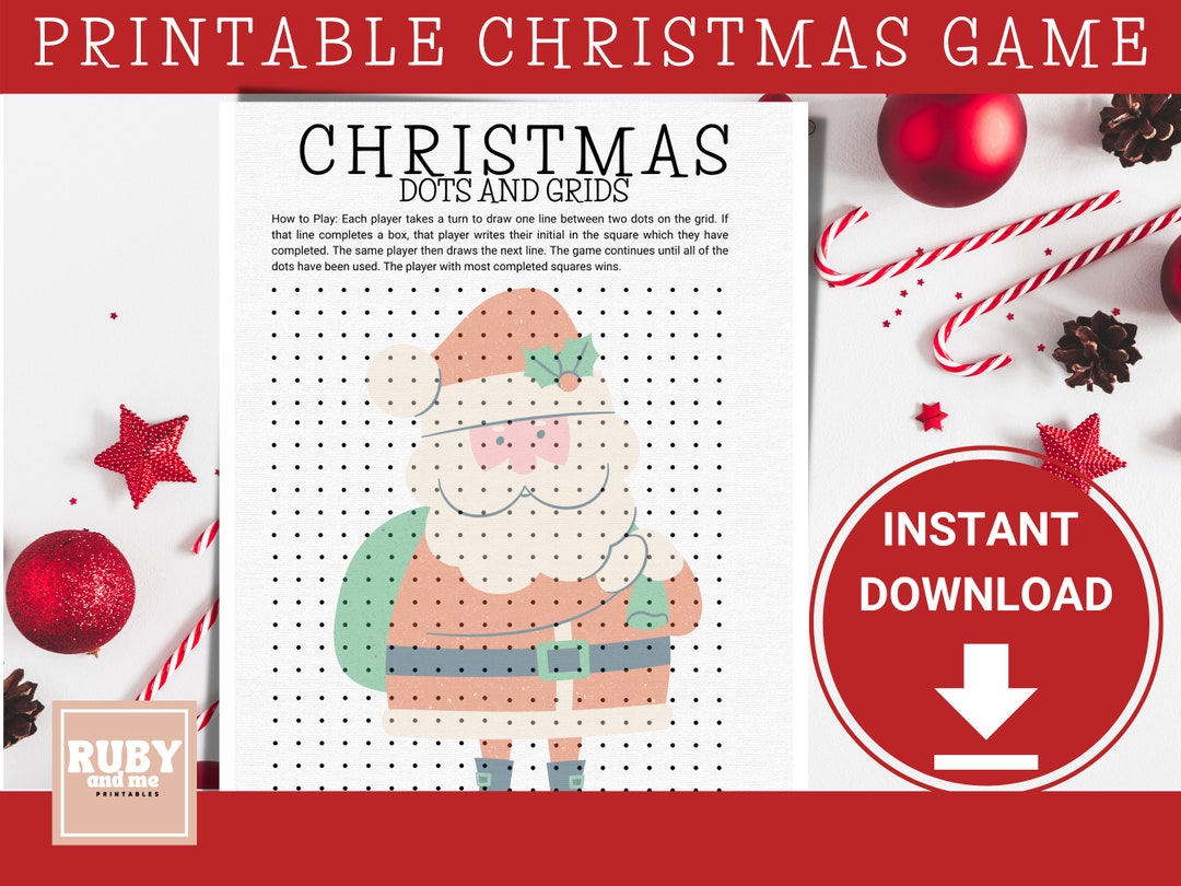 dots-and-boxes-printable-game-printable-christmas-game-dot-etsy