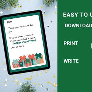 Printable Thank You Notes Christmas Thank You Notes Fill in - Etsy