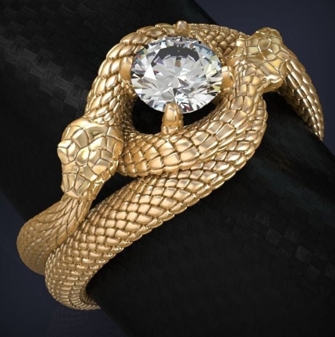 All Reputation Snake Rings 14k Gold Over Snake Ring Unisex Snake Ring Two Tone Snake Ring - Etsy