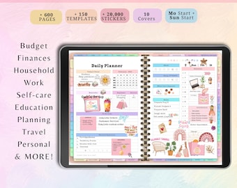 All-in-One 2026 Digital Planner: Hyperlinked GoodNotes & Notability | iPad Tablet Digital Journal | Daily, Weekly, Monthly Planner PDF