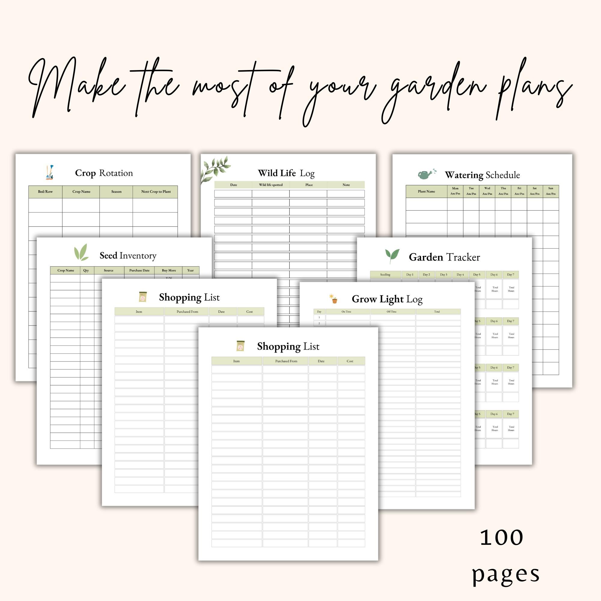 Gardening Planner Printable Garden Planner, Garden Notebook, Garden ...