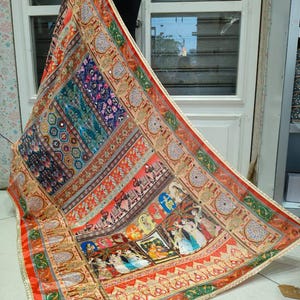 Women Dupatta Punjabi intricate Mirror & Pearl work Chiffon Chinnon Indian handcrafted Chunni (10 Attractive Designs)