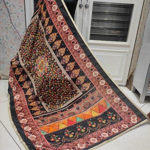 Women Chunni Dupatta Punjabi intricate handcrafted mirror & Pearl work Chiffon Chinnon chunri (10 Attractive Designs)