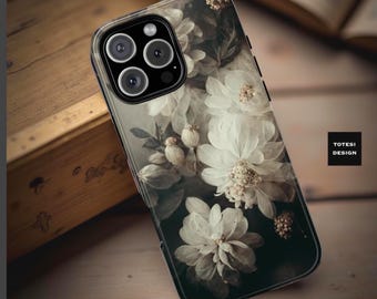 Gothic Romantic Dark Floral iPhone/Samsung Tough Phone Case