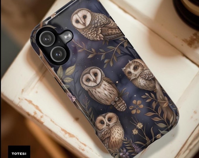 Evening Owls MagSafe iPhone Case: Dual Layer Tough Protection