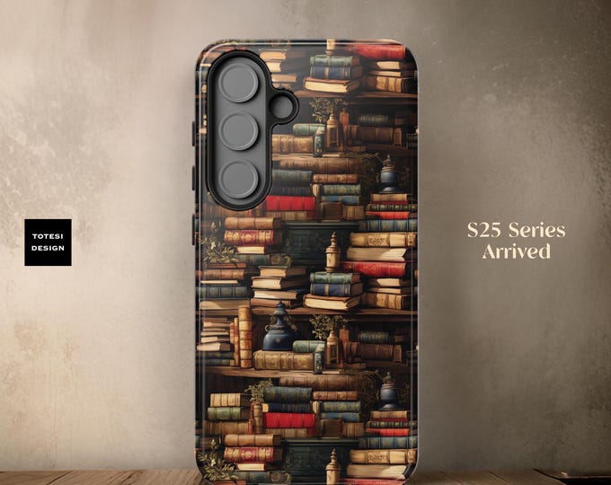 Literary Book Lover Tough Cases - Vintage Bookish Gift for iPhone 16-11, Samsung S25 S24 S23 Book Lover Gift