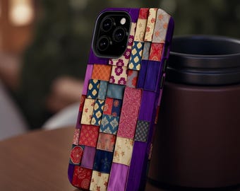 MagSafe iPhone tough case Japanese vintage Pattern | Magnetic Impact-Resistant Case