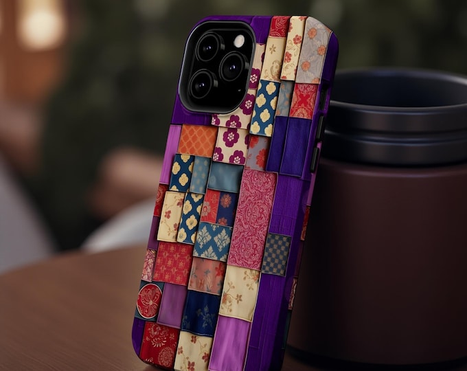 MagSafe iPhone tough case Japanese vintage Pattern | Magnetic Impact-Resistant Case