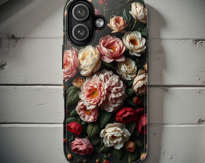 Moody Goth Vintage Dark Floral Tough Cases | Phone Case for Samsung Galaxy & iPhone