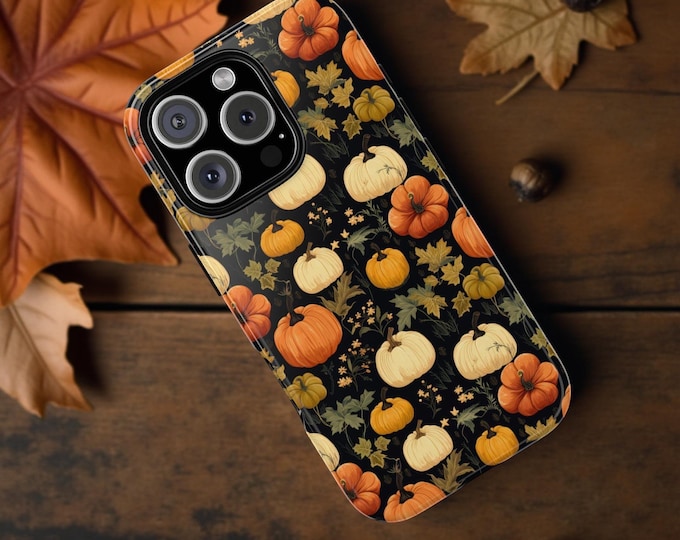Fall floral pumpkin aesthetic| tough iPhone or Samsung case -iPhone 15, 12,13,14 Pro,Plus |  Samsung Galaxy S21,S22, S23 Ultra