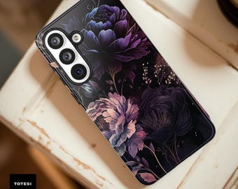 Purple Moody Floral Romantic Gothic floral Phone Case