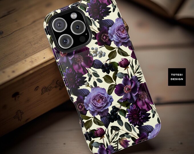 Pretty Boho Flowers protective sturdy iPhone MagSafe tough case - 13 14 15 16 17