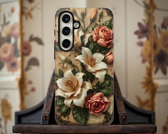 Vintage Art Nouveau Floral iPhone Samsung phone cases  17 16 S25 S24