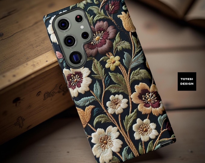 Boho Floral Phone Case: Vintage Cottagecore Samsung Galaxy